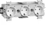 HAGER GS30019016 Πρίζα 3 απλή, πολικό λευκό, ακροδέκτες