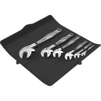 Wera 6004 Joker 6 Set 1 Σετ γερμανικών κλειδιών, 6 τεμ., 10-19 mm, Χάλυβας χρωμίου-μολυβδαινίου, Επινικελωμένο χρώμιο, με υφασμάτινη θήκη