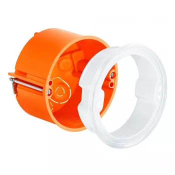 KAISER ELEKTRO 9075-01 74mm x 74mm x 50mm χωνευτό κουτί συσκευής για κοίλο τοίχο/γυψοσανίδα, χωρίς αλογόνα, IP20