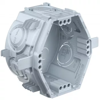 Kaiser Elektro UP1 Fix κουτί συσκευών χωνευτό 1055-06 με ραβδώσεις σύσφιξης, 4 θόλους βίδας, 60x46 mm