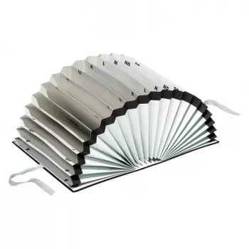 PAGNA Organizing Folder A4 Μαύρο 12 Θήκες 30 mm Ράχη 24211-04