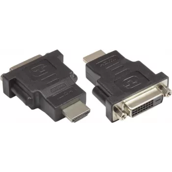 GoodConnections προσαρμογέας βίντεο DVI-D σε HDMI, DVI-D υποδοχή θηλυκή σε HDMI βύσμα αρσενικό, 24+1 Pins, Μαύρο