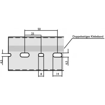 LICATEC κανάλι καλωδίων B 25 x H 75 mm DIN 7640-1