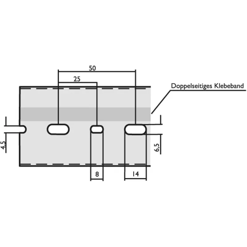 LICATEC κανάλι καλωδίων B 25 x H 75 mm DIN 7640-1