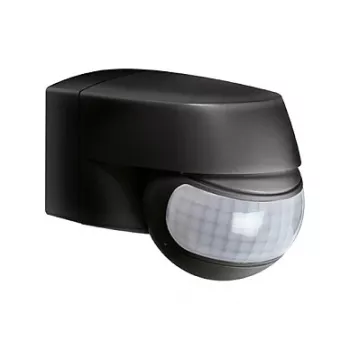 ESYLUX MD 200 Παθητικός υπέρυθρος ανιχνευτής κίνησης, 12 m εμβέλεια, επιτοίχια τοποθέτηση, μαύρο, IP44, 2000 Lux, 2,5 m