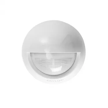 ESYLUX MD-W200i Παθητικός υπέρυθρος (PIR) ανιχνευτής κίνησης, επιτοίχια τοποθέτηση, λευκό, IP55, 12 m εμβέλεια, 2000 Lux, 2,5 m ύψος τοποθέτησης