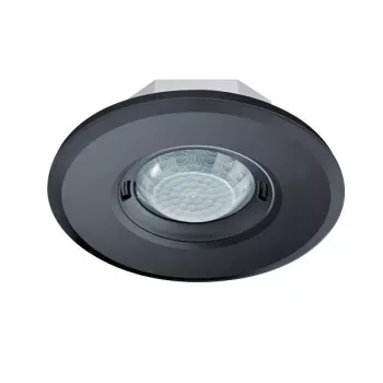 ESYLUX MD-FLAT 360i/8 ROUND BLACK Ανιχνευτής κίνησης PIR οροφής 360° 8m παρουσία 24m κίνηση