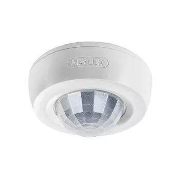 ESYLUX Ανιχνευτής παρουσίας οροφής 360° επιτοίχιος Ø24m μετάβαση από το μηδέν με δυνατότητα τηλεχειρισμού PD