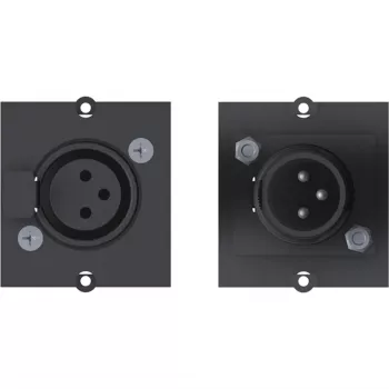 Bachmann Modular Faceplate Snap-In Υποδοχή 3-Pin XLR Θηλυκή Μαύρη