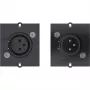 Bachmann Modular Faceplate Snap-In Υποδοχή 3-Pin XLR Θηλυκή Μαύρη