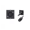Bachmann Modular Faceplate Snap-In Υποδοχή 3-Pin XLR Θηλυκή Μαύρη