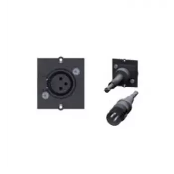 Bachmann Modular Faceplate Snap-In Υποδοχή 3-Pin XLR Θηλυκή Μαύρη