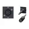 Bachmann Modular Faceplate Snap-In Υποδοχή 3-Pin XLR Θηλυκή Μαύρη