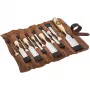 KIRSCHEN Two Cherries Σετ σκαρπέλων Bevel Edge 12 τεμ. σε ρολό δέρματος