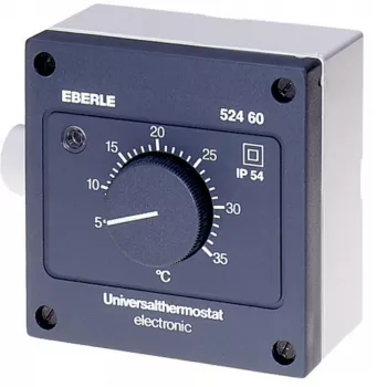 Eberle Controls AZT-A 524 510 Θερμοστάτης Χώρου - Μαύρος - IP54 - 5-35°C - 230V AC