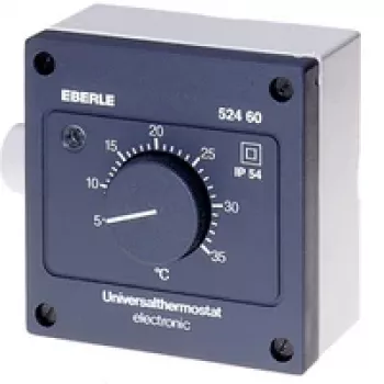 Eberle Controls AZT-A 524 510 Θερμοστάτης Χώρου - Μαύρος - IP54 - 5-35°C - 230V AC