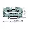 WAGO 2010-1201 Ακροδέκτης Σειράς Διέλευσης, 10 mm², 800 V, γκρι