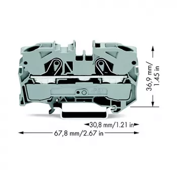 WAGO 2010-1201 Ακροδέκτης Σειράς Διέλευσης, 10 mm², 800 V, γκρι
