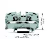 WAGO 2016-1201 Κλέμα διέλευσης, 16 mm², 800 V, γκρι, Push-in CAGE CLAMP