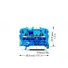 WAGO 2002-1204 Μπλοκ κλέμας Push-in 4 αγωγών, 2,5 mm², 800 V, γκρι