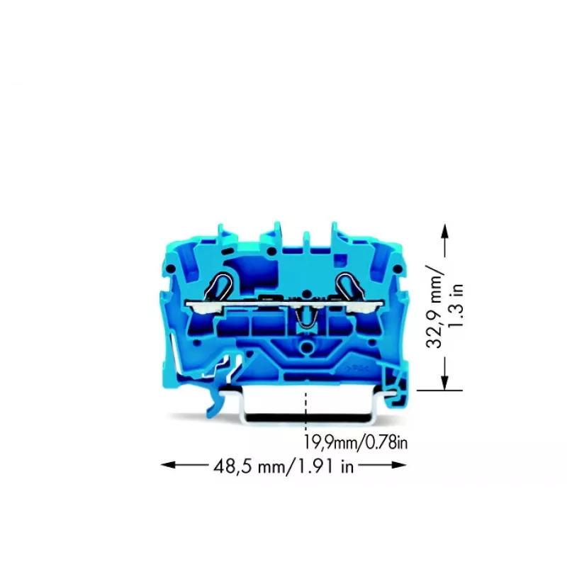 WAGO 2002-1204 Μπλοκ κλέμας Push-in 4 αγωγών, 2,5 mm², 800 V, γκρι