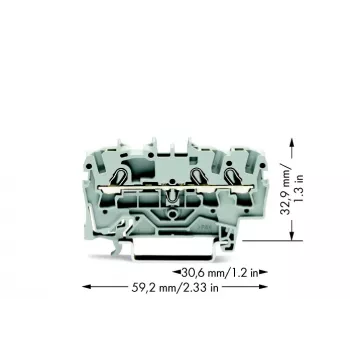 WAGO 2002-1301 Κλέμα διέλευσης 3 αγωγών, 2,5 mm²