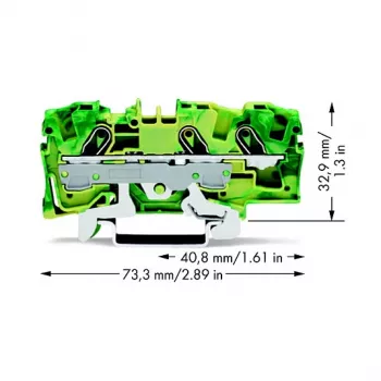 WAGO 2006-1307 Κλέμα γείωσης 3 αγωγών, 6 mm²