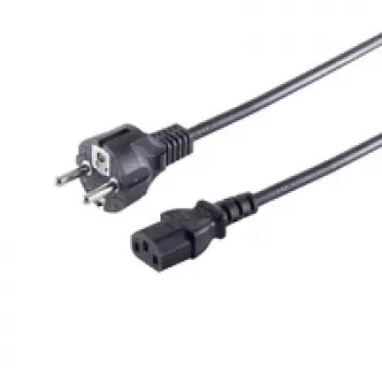 S CONN Maximum Connectivity Καλώδιο τροφοδοσίας Schuko ευθύ CEE 7/7 σε C13 Μαύρο VDE 1,8 m