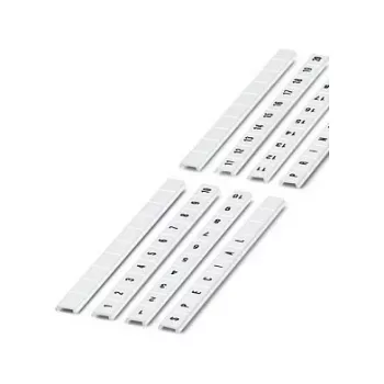 Phoenix Contact ZBF8 1-10 λωρίδες σήμανσης με δόντια 8 mm αριθμοί 1-10 λευκές