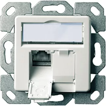 Telegärtner AMJ45 μονάδα σύνδεσης δεδομένων Cat5e 2xRJ45 θωρακισμένη λευκή
