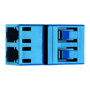 Telegärtner J08071A0017 Σύνδεσμος οπτικών ινών LC Duplex Multimode OM3/OM4, μπλε, κεραμικό ferrule