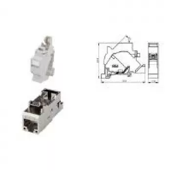 Telegärtner Έξοδος ράγας DIN RJ-45 ανοιχτό γκρι RAL 7035 J00023A0205