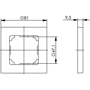 Telegärtner B00004A0024 Πλαίσιο κάλυψης δικτύου χωρίς βίδες 8 θυρών καθαρό λευκό 81x81mm