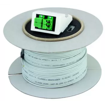 Telegärtner H02082A0004 Καλώδιο Patch οπτικών ινών LC-Duplex σε LC-Duplex Multimode OM4 4 ίνες 100 m Aqua LSZH