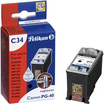 Pelikan Ανακατασκευασμένο δοχείο μελανιού για Canon PG-40 (μαύρο, High Yield)
