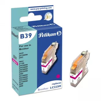 Pelikan συμβατό δοχείο μελανιού για Brother LC223M ματζέντα 10ml 550 σελίδες