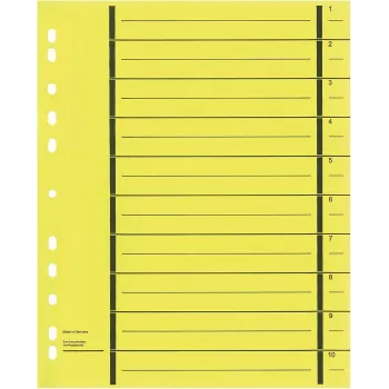 WEKRE 50 Trennblätter, A4, 190 g/m2, κίτρινα (951020850IF)