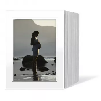 DAIBER Passepartout 13x18 cm λευκό/γκρι γραμμή, 125 τεμ.