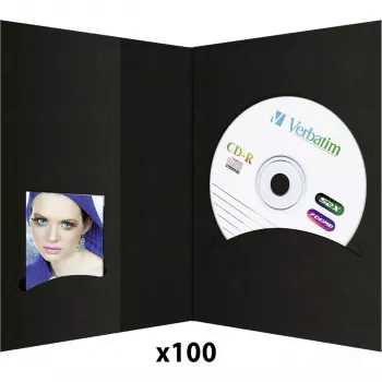 DAIBER 6613 1x100 Folders με αρχείο CD, 10x15, μαύρα