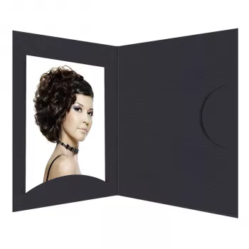DAIBER Portrait Folders Opti-Line 10x15 cm μαύρα συσκευασία 100 τεμ.