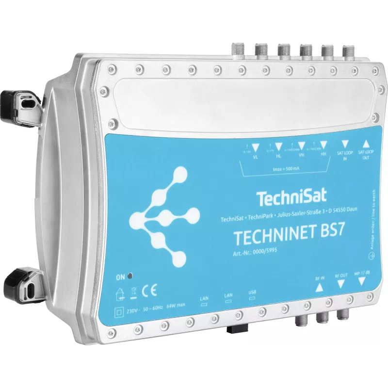 TechniSat TechniNet BS7 Ψηφιακός Συμπαγής Σταθμός Κεφαλής 16 Θέσεων DVB-S(2) / DVB-C (0000/5995)