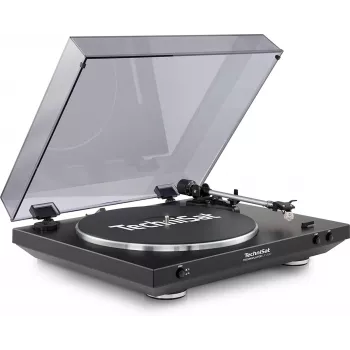 TechniSat TechniPlayer LP 200 πικάπ - μαύρο/ασημί - κίνηση με ιμάντα - 33/45/78 σ.α.λ. - ψηφιοποίηση USB - έξοδος RCA