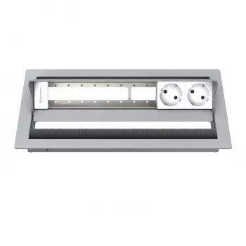 Kindermann CablePort standard² κουτί πίνακα σύνδεσης γραφείου 6 θέσεων ασημί