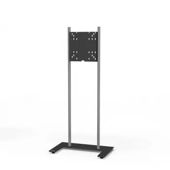 Kindermann Premium DS Racer Βάση δαπέδου για οθόνη LCD έως 70 ίντσες - ανοδιωμένο αλουμίνιο - Μαύρο, Ασημί μεταλλικό