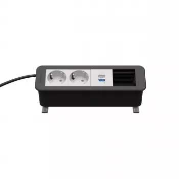 Kindermann CP Office Desk 4-F 2x Schuko 1x Μονάδα φόρτισης USB-A/C (7550000222)