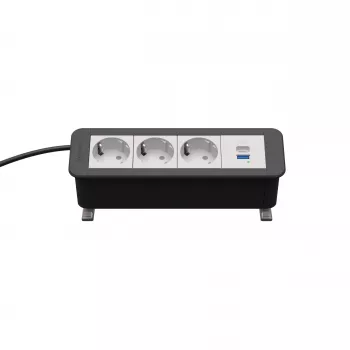 Kindermann CP Office Desk Μονάδα ρεύματος 4 θέσεων 3x Schuko 1x USB-A (7550000223)