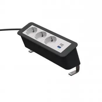 Kindermann CP Office Desk Μονάδα ρεύματος 4 θέσεων 3x Schuko 1x USB-A (7550000223)