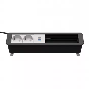 Kindermann CP Office Desk 6-Fold 2x Schuko 1x USB A/C Κόμβος συνδεσιμότητας τραπεζιού