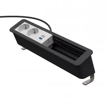 Kindermann CP Office Desk 6-Fold 2x Schuko 1x USB A/C Κόμβος συνδεσιμότητας τραπεζιού