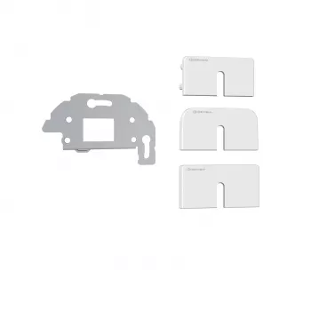 Kindermann Konnect Design Click Πρίζα Πλαίσιο Pure White RAL 9010 2-Port Keystone